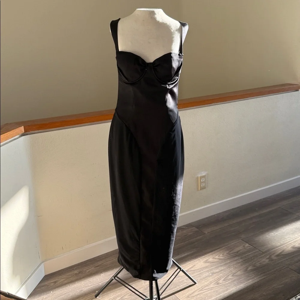 House of CB black mid length Dress size medium - Picture 10 of 15